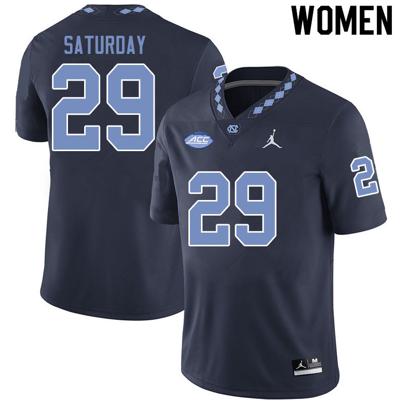 Jordan Brand Women #29 Jeffrey Saturday North Carolina Tar Heels College Football Jerseys Sale-Black
